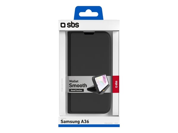 SBS TEWALSAA36K, Lommebok-etui, Samsung, A36, 17 cm (6.7"), Sort