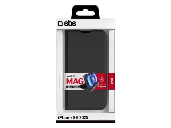 SBS TEWALMAGIPSE25K, Flip case, Apple, iPhone SE 2025, 15,5 cm (6.1"), Svart