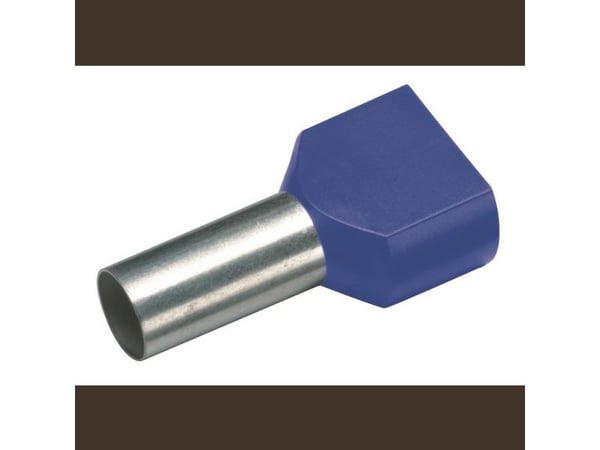 Cimco 182402, Päätyholkki, Peltipurkki, Suora, Sininen, Metallinen, Kupari, 0,75 mm²