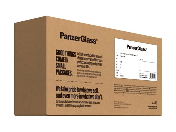 PanzerGlass - Skjermbeskyttelse for mobiltelefon - ultrabred passform - glass - rammefarge svart
