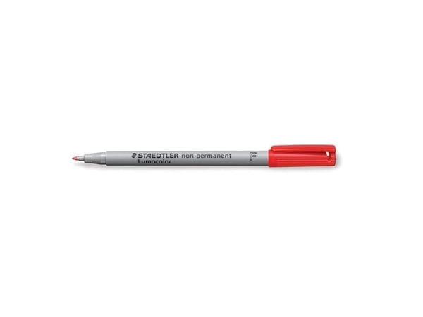 STAEDTLER Lumocolor 316 - Markør - ikke-permanent - rød - vannbasert blekk - 0.6 mm - fin