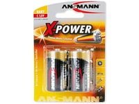Ansmann X-Power alkalisk batteri, baby (C), pakke med 2 batterier med et meget godt pris/ytelsesforhold for alle bruksområder (5015623)