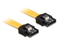 DeLOCK 0.1m SATA M/M, 0,1 m, Uros/uros, Keltainen