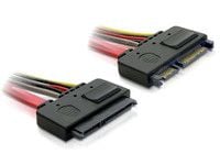 Delock - SATA-forlengelseskabel - Serial ATA 150/300 - SATA-kombo (hann) til SATA-kombo (hunn) - 50 cm