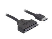 Delock - Power Over eSATA-kabel - 11 pin USB/eSATA (5/12 V) (hann) til SATA-kombo (hunn) - 50 cm