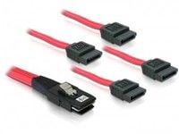 Delock - SATA/SAS-kabel - 36-pins 4i Mini MultiLane (hann) til SATA (hann) - 1 m