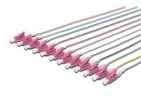 DIGITUS Professional - Nettverkskabelsett - LC multimodus (hann) - 2 m - fiberoptisk - 50 / 125 mikroner - OM4 - grå, svart, hvit, blå, gul, rød, g...