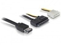 Delock Power Over eSATA cable - Power Over eSATA-kabel - eSATAp (hann) til 4-pin intern strøm, SATA-kombo - 1 m