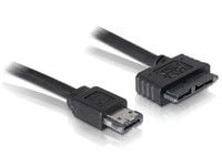DeLOCK Cable eSATAp / Slimline SATA13pin, 0.5m, 0,5 m, eSATAp, Musta