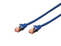 DIGITUS Patch Cable - Patchkabel - RJ-45 (han) til RJ-45 (han) - 3 m - SFTP - CAT 6 - booted, halogenfri, knastfri - blå, RAL 5017