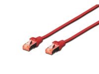 DIGITUS - Patchkabel - RJ-45 (han) til RJ-45 (han) - 5 m - SFTP - CAT 6 - booted, halogenfri, knastfri - rød