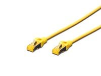 DIGITUS - Koblingskabel - RJ-45 (hann) til RJ-45 (hann) - SFTP - CAT 6a - med støvel, halogenfri, uten hindringer - gul