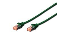 DIGITUS - Koblingskabel - RJ-45 (hann) til RJ-45 (hann) - 50 cm - SFTP - CAT 6 - med støvel, halogenfri, uten hindringer - grønn, RAL 6016