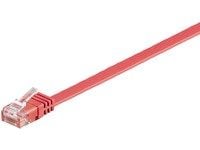 Microconnect V-UTP601R-FLAT, 1 m, Cat6, U/UTP (UTP), RJ-45, RJ-45, Punainen