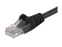 MicroConnect - Nettverkskabel - RJ-45 (hann) til RJ-45 (hann) - 25 m - UTP - CAT 5e - med støvel - svart