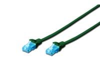 DIGITUS Ecoline - Koblingskabel - RJ-45 (hann) til RJ-45 (hann) - UTP - CAT 5e - med støvel - grønn