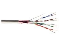 DIGITUS - Samlet kabel - foliebelagt uskjermet tvinnet kabelpar (F/UTP) - CAT 5e - solid - grå