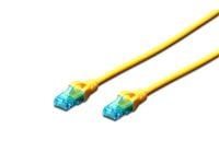 DIGITUS Ecoline - Koblingskabel - RJ-45 (hann) til RJ-45 (hann) - UTP - CAT 5e - med støvel - gul