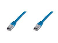 DIGITUS Premium - Liitäntäkaapeli - RJ-45 (han) til RJ-45 (han) - 3 m - SFTP - CAT 5e - booted - blå - blå