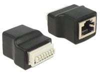 DeLOCK 65527, RJ45, Musta, Hopea