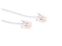MicroConnect - Telefonkabel - RJ-11 (hann) til RJ-11 (hann) - 1 m - hvit