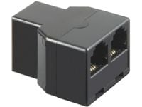 MicroConnect - Telefonadapter - RJ-11 hunn til RJ-11 hunn - svart