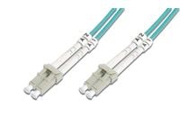 DIGITUS - Koblingskabel - LC multimodus (hann) til LC multimodus (hann) - 7 m - fiberoptisk - 50 / 125 mikroner - OM3 - halogenfri - akvamarin