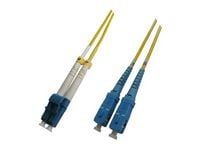 MicroConnect - Nettverkskabel - SC/PC-enkeltmodus (hann) til LC/PC-enkeltmodus (hann) - 1.5 m - 1.5 m - fiberoptisk - 9 / 125 micron - OS2 - haloge...
