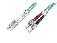 DIGITUS - Koblingskabel - LC multimodus (hann) til ST flermodus (hann) - 5 m - 5 m - fiberoptisk - 50 / 125 mikroner - OM3 - med støvel, halogenfri...