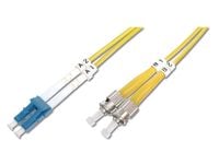 DIGITUS - Nettverkskabel - LC-enkeltmodus (hann) til ST-enkeltmodus (hann) - fiberoptisk - 3 mm - 9 / 125 micron - OS1 - halogenfri - gul