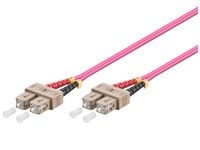 MicroConnect - Nettverkskabel - SC/UPC-multimodus (hann) til SC/UPC-multimodus (hann) - 1 m - 1 m - fiberoptisk - 50 / 125 mikroner - OM4 - halogen...
