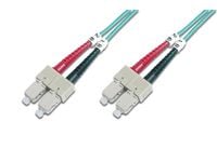 DIGITUS Professional - Koblingskabel - SC flermodus (hann) til SC flermodus (hann) - 2 m - fiberoptisk - dupleks - 50 / 125 mikroner - OM3 - haloge...