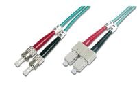 DIGITUS - Koblingskabel - ST flermodus (hann) til SC flermodus (hann) - 2 m - 2 m - fiberoptisk - dupleks - 50 / 125 mikroner - OM3 - turkis