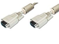 DIGITUS - VGA-kabel - HD-15 (VGA) (hann) til HD-15 (VGA) (hann) - 3 m - formstøpt - beige