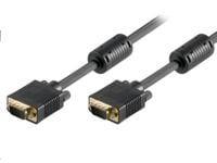 MicroConnect - VGA-kabel - HD-15 (VGA) (hann) til HD-15 (VGA) (hann) - 5 m - tommelskruer - svart