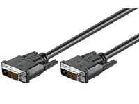 MicroConnect - DVI-kabel - dobbeltlenke - DVI-D (hann) til DVI-D (hann) - 2 m - formstøpt, tommelskruer - svart