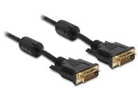 Delock - DVI-kabel - DVI-D (hann) til DVI-D (hann) - 3 m - tommelskruer - svart