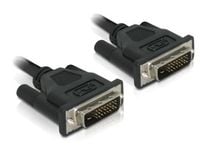 Delock - DVI-kabel - dobbeltlenke - DVI-D (hann) til DVI-D (hann) - 50 cm
