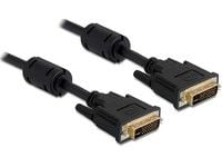 Delock - DVI-kabel - DVI-I (hann) til DVI-I (hann) - 5 m - svart