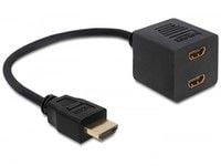 Delock Adapter HDMI High Speed with Ethernet - Video/lyd-splitter - 2 x HDMI - stasjonær