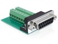 Delock - Seriell adapter - 15 pin D-Sub (DB-15) (hunn) til 16-pinners terminalblokk