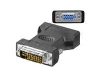 Microconnect MONAJ, DVI-I 24+5Pin, HD15, Musta