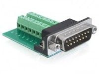 Delock - Seriell adapter - 15 pin D-Sub (DB-15) (hann) til 16-pinners terminalblokk