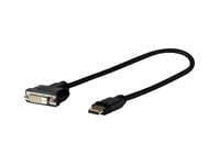 VivoLink Pro - Skjermkabel - DisplayPort (hann) til DVI-D (hann) - låst, tommelskruer, 4K-støtte