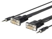 VivoLink Pro - VGA / lyd-kabel - HD-15 (VGA), minijakk (hann) til HD-15 (VGA), minijakk (hann) - 1.8 m - tommelskruer