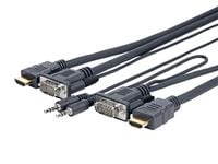 VivoLink Pro - HDMI-kabel - HD-15 (VGA), mini-phone stereo 3.5 mm, HDMI hann til HD-15 (VGA), mini-phone stereo 3.5 mm, HDMI hann - 7 m