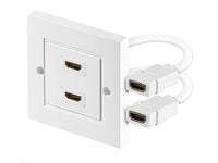 MicroConnect - Strömuttag - HDMI - vit