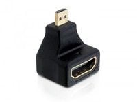 DeLOCK - HDMI-sovitin - micro HDMI (uros) HDMI (naaras) - 90° liitin