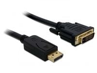 Delock - DVI-kabel - DisplayPort (hann) til DVI-D (hann) - 5 m - tommelskruer