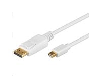 MicroConnect - DisplayPort-kabel - Mini DisplayPort (hann) til DisplayPort (hann) - 2 m - hvit